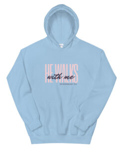Alternative view of He Walks With Me Hoodie