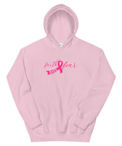Alternative view of Faith Over Fear Cancer Awareness Hoodie