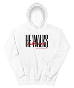 He Walks With Me Black/Red Hoodie