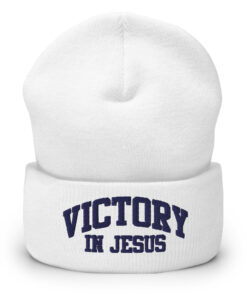Victory In Jesus Cuffed Beanie